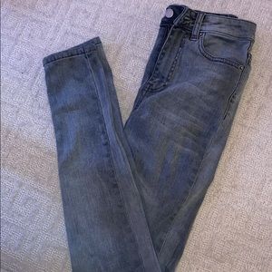 Revolve high rise grey skinny jeans